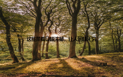 这些菜肴口味浓郁, 让人回味无穷